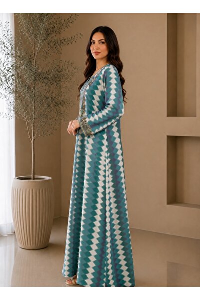 amaan Women's Luxury Embroidered Jalabiya Dress, Long Sleeve Traditional Arab...