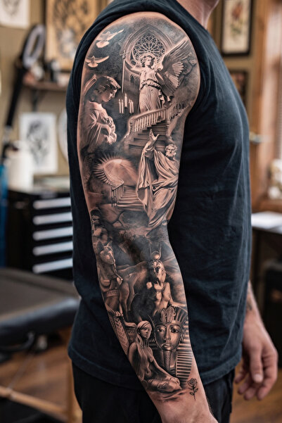 BP Tattoo Mitoloji Dövmesi Kol Kaplama Dövme Kol Dövmesi Tattoo