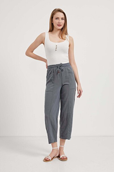 Arma Life Women's Smoked Trousers with Pockets and Elastic Waist