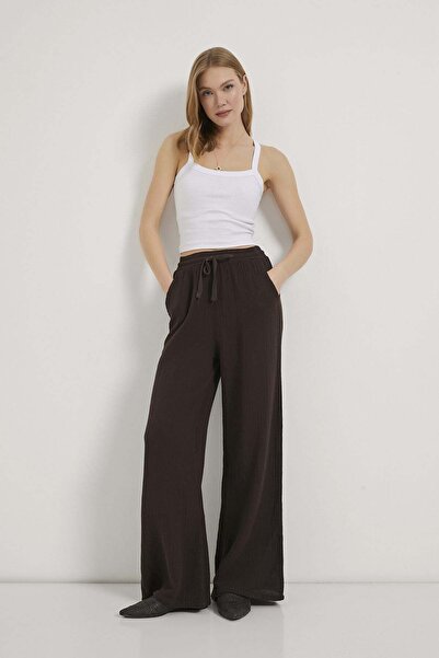 Arma Life ARMALIFE 5540 PANTALONI DE DAMĂ DIN MUSLINĂ CU TALIE ELASTICĂ
