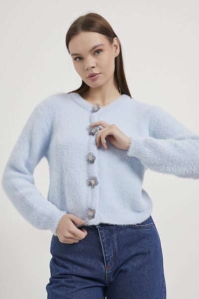 Arma Life Armalife 4349 Flower Accessory Buttoned Premium Women's Cardigan