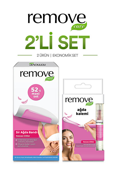 remove Ağda Kalemi 4 ml + Sir Ağda Bandı Hassas Ciltler 52'li