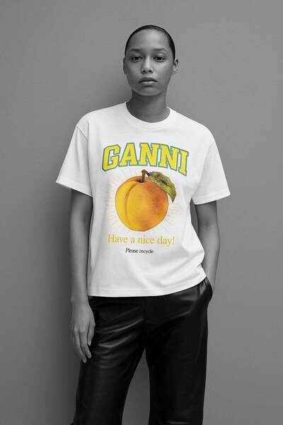 HAKKE Bisiklet Yaka Gannı Baskılı T-shirt