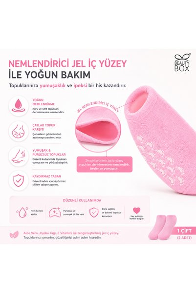 Beauty Box 2 Pieces Orange Color Foot Moisturizing Booties Socks One Size Full Gel Socks Foot Care Orange Spa Gel Socks