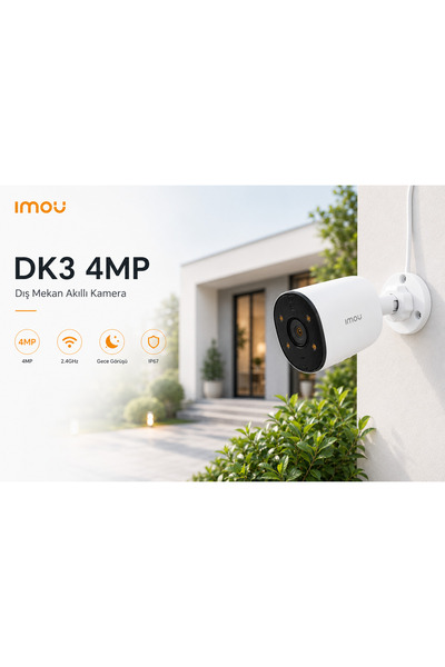 Imou DK3 4MP Dış Mekan Akıllı Kamera 2K Wi-Fi Kamera Bullet Kamera
