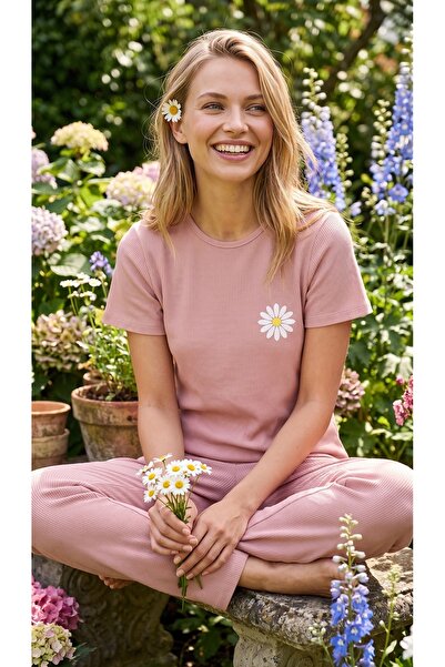 Sevim 16790 Women's Embroidered Pajama Set
