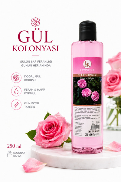 Lavin Rose Kolonya – Gül Esansı Özü Ile Ferahlatıcı Ve Tazeleyici Gül Kolonya...