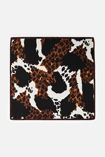 AKSWSUAR Leopar Desenli Fular 90*90