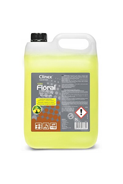 Clinex Detergent lichid pentru curatarea pardoselilor, 5 litri, Floral Citro
