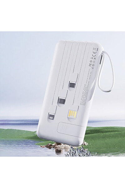 DUDAO K11 Pro 20000mAh with Built-in Cables - White