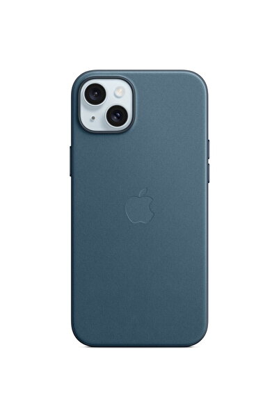 Apple FineWoven Case with MagSafe pentru iPhone 15 Plus, Pacific Blue