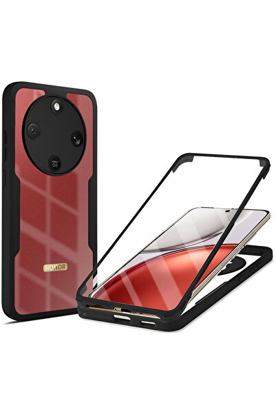 Techsuit Husa pentru Honor Magic8 Lite + Folie - ColorVerse 360 Series - Black