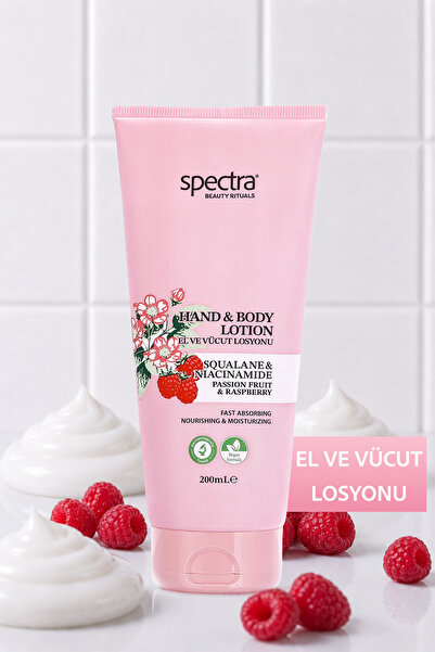 Spectra Care Nemlendirici ve Canlandırıcı Vegan El ve Vücut Losyonu -Raspberr...