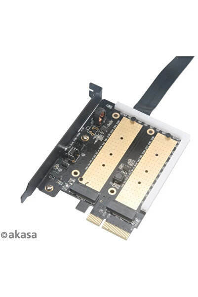 Akasa PlacДѓ adaptor dualДѓ M.2 PCI-E RGB LED