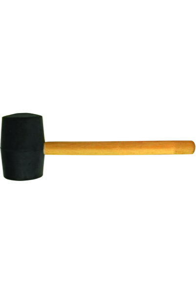BASIC&CO Ciocan cauciuc negu maner lemn rotund 900g BS