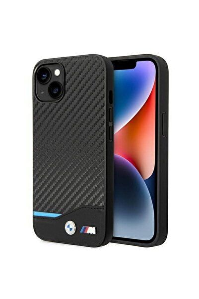 BMW Husă BMHCP14S22NBCK iPhone 14 6.1 " negru / piele neagră carbon