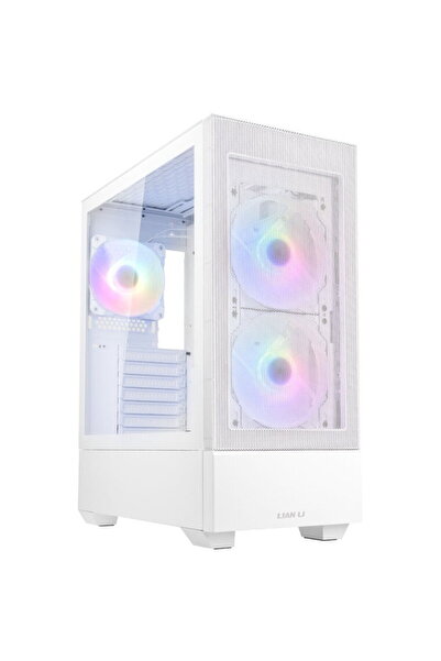 Lian Li Carcasa LANCOOL 205 Mesh Mid-Tower, Sticlă securizată, Alb
