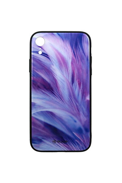 TELLUR Carcasa Glass print pentru iPhone XR, Pene