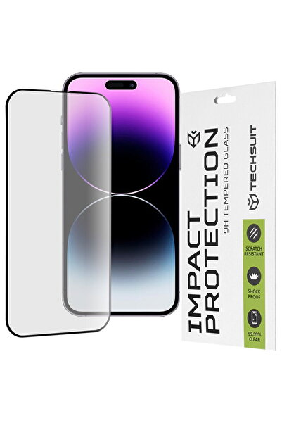 Techsuit Folie pentru iPhone 14 Pro Max - 111D Full Cover / Sticlă cu adeziv ...