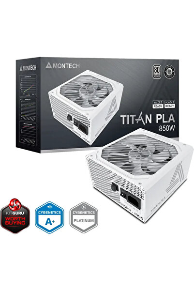 MONTECH Titan PLA 850W 80 PLUS & Cybenetics Platinum, modular, PCIe 5.1 - 850...