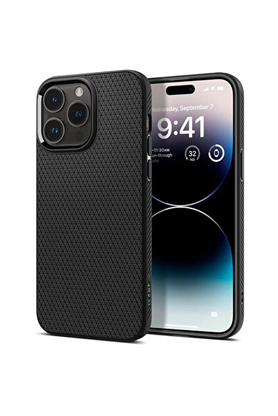 Spigen Калъф за iPhone 14 Pro - Liquid Air - Матово черно