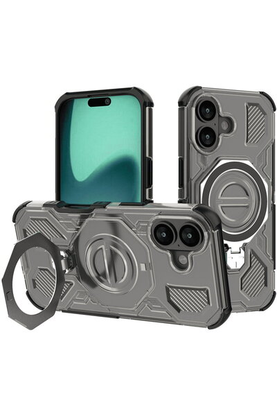 Techsuit Husa pentru iPhone 17 - Carbon Shield PRO - Smoke Black