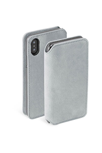 KRUSELL Broby Portofel subțire pentru 4 carduri Apple iPhone XS Max gri deschis