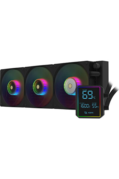 AQIRYS 360 AiO 3 x 120mm Display LCD Negru