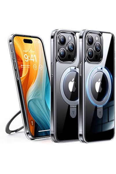 TORRAS Husa pentru iPhone 15 Pro Max - Ostand Series - Clear