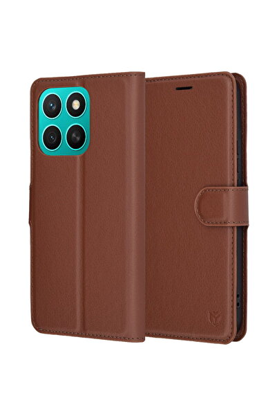 Techsuit Husa pentru Honor X8c - Leather Folio - Brown