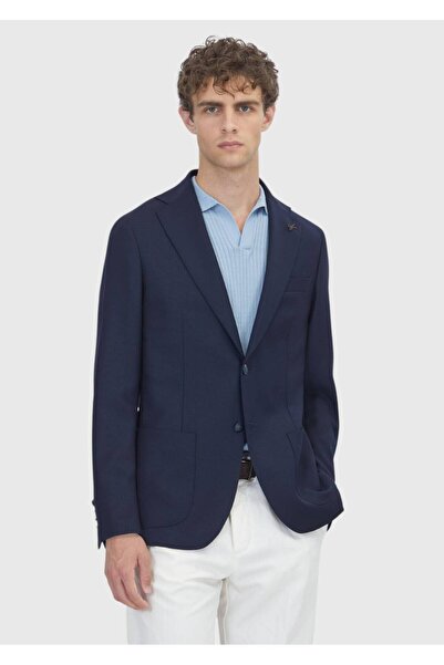 Ramsey Lacivert Comfort Fit %100 Yün Ceket