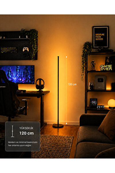 neeko Phonix Mobıl Stıck Telefon Kontrol Oda Aydınlatma Sistemi Full Rgb Full Renk Çok Özellik Kumandasız 120 Cm