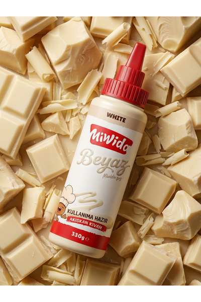 Miwida Beyaz Çikolata Sos - Pratik Waffle, Pankek, Krep, Kruvasan ve Tatlı Sosu 330 Gr