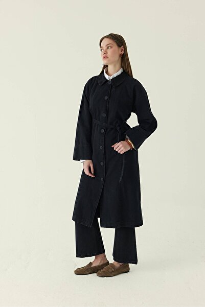 ZÜLAYS Pens Detaylı Denim Kap Siyah