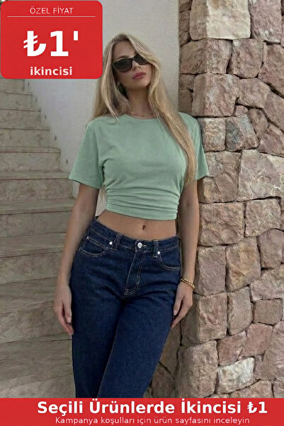 COMBİNE MİCHAİL Tricou Crop mulat pe corp pentru femei
