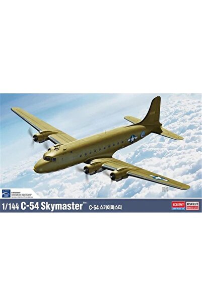 Academy 12652 1/144 USAAF C-54 Skymaster, Askeri Yolcu Uçağı, Plastik Model Kiti