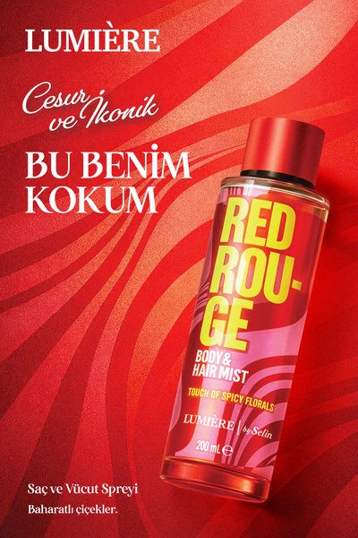 LUMIÈRE Lumiere Red Rouge Saç Ve Vücut Spreyi 200 ml