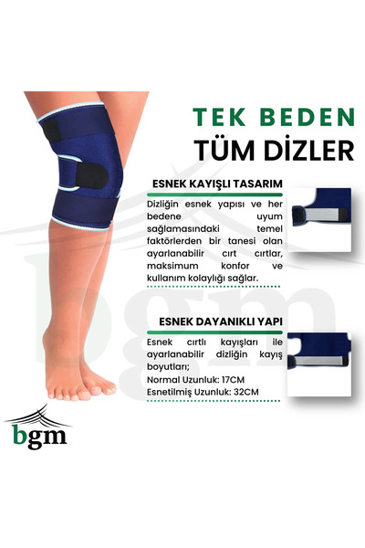 bgm Mavi Neopren Kapalı Patella