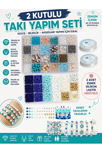 By MO Accessories 2'li Kutuda Yaz Sezonu Doğal Taş Deniz Yıldızı Deniz Kabuğu...