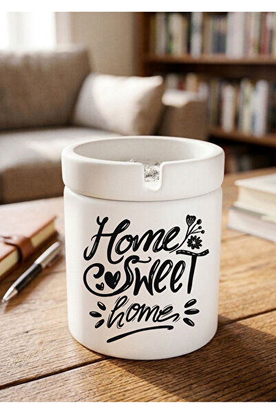 Eylül Design Home Sweet Home Minimalist Home Design Printed Ceramic Ashtray D...