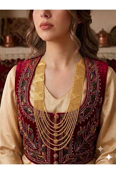 Güneş Niba_gold 22. Ayar Altın Kaplama Pafralı Madonna