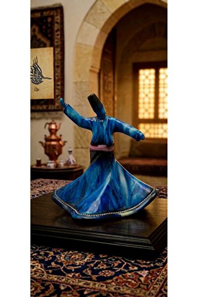 MEVLANA BAZAAR Semazen Dekoratif Biblo Mavi 22 CM