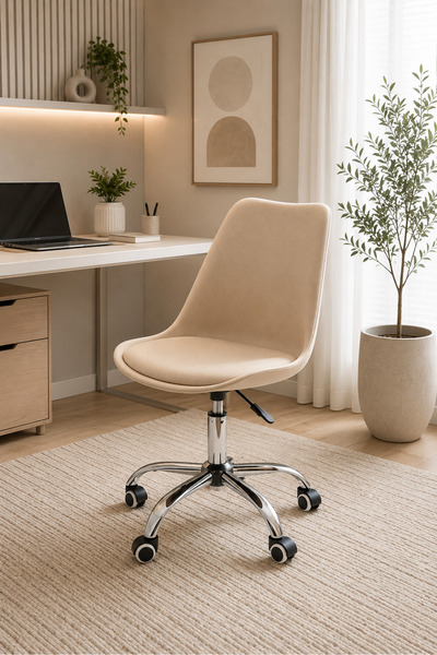 Taimi Ergonomic 360° Swivel Adjustable Height Office Chair, Padded Seat, with...