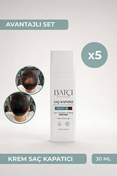 Batçı Saç Kapatıcı Dolgunlaştırıcı Sıvı Krem 30 ml 5 Adet (1 Adet Tarak Hediy...