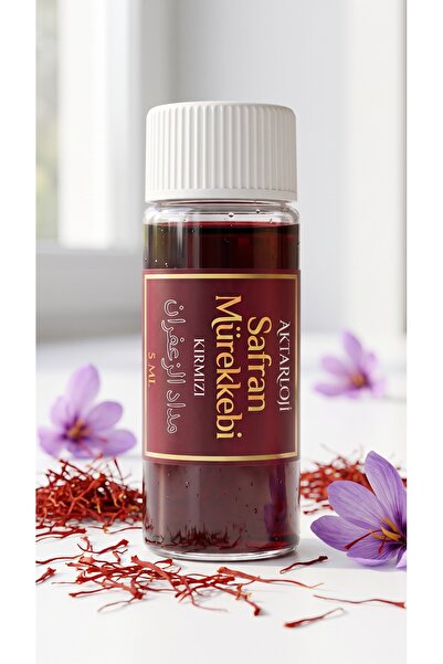 aktarloji 5 ml Kırmızı Safran Mürekkebi / Orijinal Misk-i Amber ve Gül Suyu v...