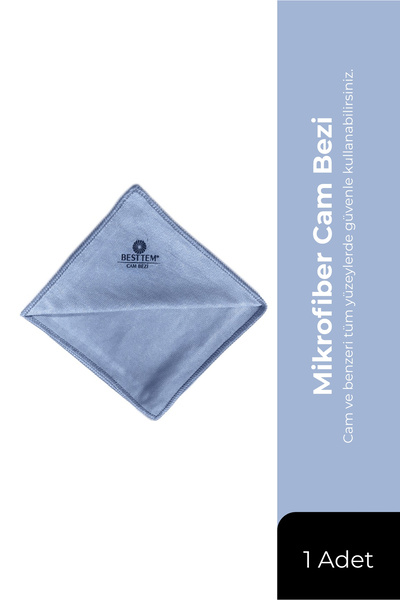 BESTTEM Microfiber Cam Bezi – Leke ve İz Bırakmayan Kristal Parlaklık