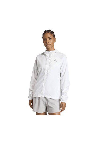 adidas KA0253-K Run Ess Jkt W Kadın Yağmurluk-R&amp;uuml;zgarlık Beyaz