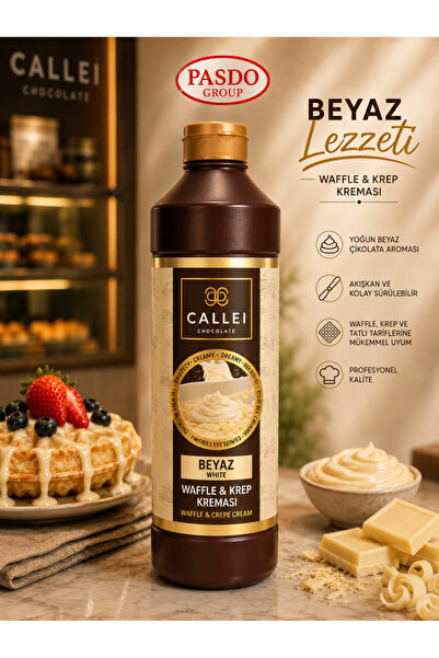 Callei Chocolate WAFFLE & KREP & PANKEK BEYAZ SOS 1000 GR