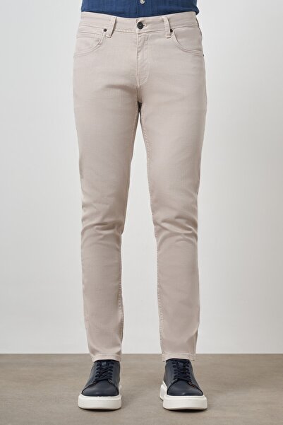 Morven Pantaloni de blugi slim din bumbac cu 5 buzunare pentru bărbați
