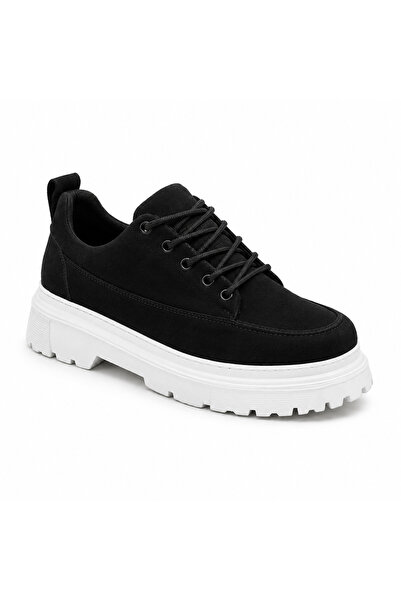 BESKAR Black Suede Men's Shoes - Premium Smart Casual Black Daily Sneaker Kb 702